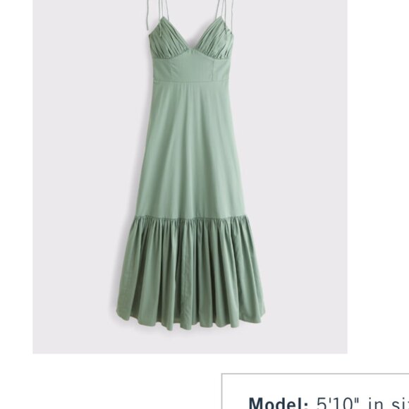 Abercrombie & Fitch Tie-Strap Tiered Maxi Dress  sz L - Picture 3 of 6